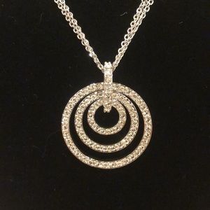 Nolan Millar Glamour Collection Triple Chain with Pavé Circles Removable Pendant